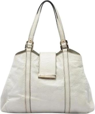 Gucci Pre-owned The New Dames tote bag - Dames - Vintage Shopper - Wit - ONE Size - Leer - Vintage
