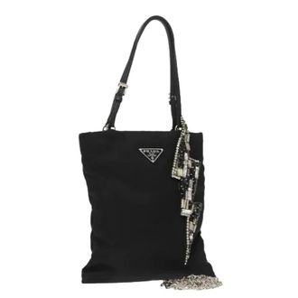 Prada Pre-owned Vintage Nylon Shoulder Bag - Dames - Pre-owned - Zwart - Maat: ONE Size Nylon
