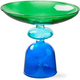 Tag Mira Pedestal Decorative Dish Blue Multi Borosilicate Glass 6x6x1.97 in at Nordstrom