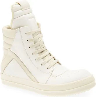 Rick Owens Geobasket High Top Sneaker in Milk/milk/milk at Nordstrom, Size 44