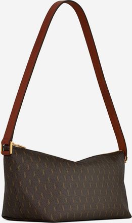 Saint Laurent Mens Shoulder Bag Le Monogramme Brown Leather Polyurethane