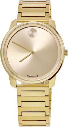 Movado Bold Classic Champagne Dial PVD Stainless Steel Mens Watch 3601313