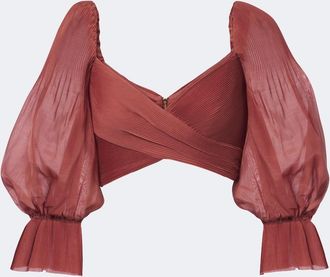 Zimmermann Pleated crop top