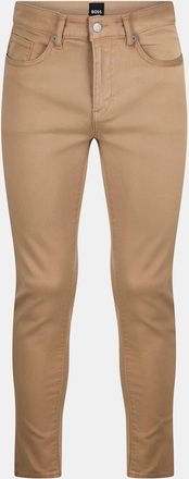 HUGO BOSS Mens Five Pocket Design Slim Fit Jeans in Medium Beige - Size 30W/32L