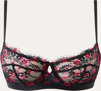 Lounge Printed Entice Balcony BH - Zwarte Bloemenprint - 65 / DD