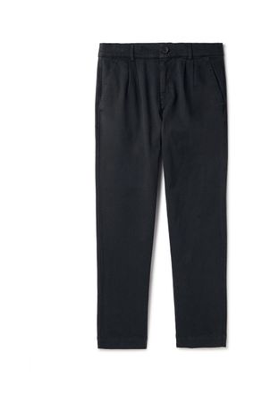 Mr P. Tapered Pleated Garment-Dyed Cotton-Blend Twill Trousers