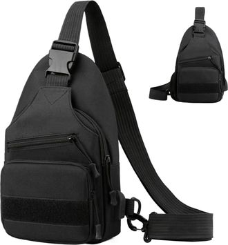 Generic Small Sling Bag, Portable Day Pack, 12 Inches Utility Sports Storage Pouch with Adjustable Straps, Lightweight Nylon Carrier with Multiple Compartment