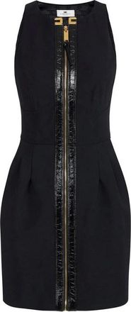 Elisabetta Franchi Dames, Jurken, Zwart, Maat: XS Satijn