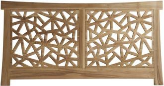 Tikamoon Cabecero de teca maciza de 210 cm