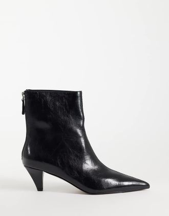 Asos Rivelle stivaletti con tacco a cono neri-Nero