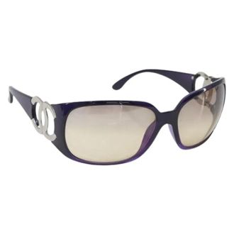 Chanel Pre-owned Accessories, female, Purple, Size: ONE SIZE Pre-owned Plastic Sunglasses