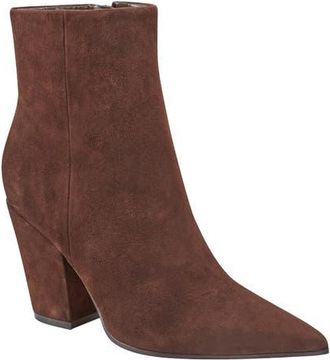 Marc Fisher Elynna Pointed Toe Bootie in Dark Brown 2 at Nordstrom, Size 7.5