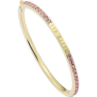 Ted Baker Claudia Narrow Crystal Hinge Bracelet in Gold/Pink at Nordstrom