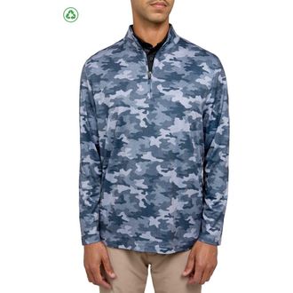 Con.Struct Camo Print Performance Quarter Zip in Multi at Nordstrom, Size Large