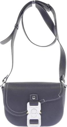 Dior Pre-owned Saddle Pouch - Dames - Vintage Schoudertas - Blauw - ONE Size - Leer - Vintage