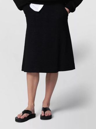 Dries Van Noten mid length skirt side pockets textured fabric