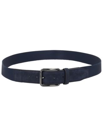 HUGO BOSS Blue Textured Buckle Belt