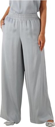 Drykorn Wijde Pijpen Lichtblauwe Broek - Dames - Wijde Broeken - Blauw - W29 - Katoen - Broeken