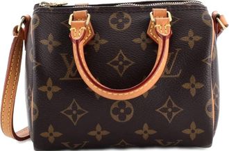 Louis Vuitton Speedy Bandouliere Bag Monogram Canvas Nano crossbody bag - Bruin