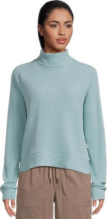 The North Face Long Sleeve Mock Neck Chabot Womens Clothing Blue Eclipse : 2XL, Cotton