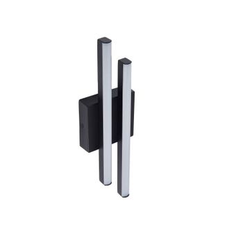 Lindby Lindby L&aacute;mpara De Pared Led Exterior abelia En Negro Aluminio