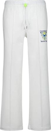 Casablanca Tennis Club Icon Pintuck Joggers - Heren - Sweatpants - Wit - M - Katoen - Broeken