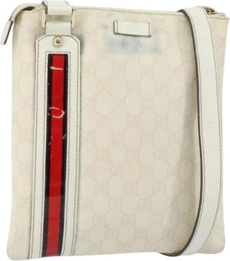 Gucci Pre-owned Cross Body Bags, female, White, Size: ONE SIZE Pre-owned Plastic Cross Body Bag