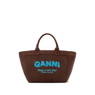 Ganni Logo-embroidered Reversibletote Bag