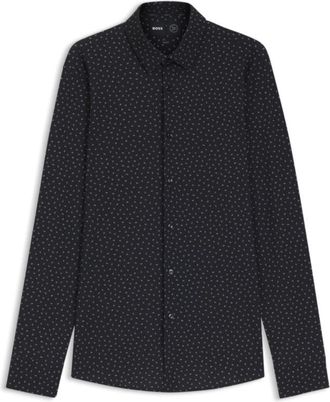 BOSS Slim-fit shirt in printed performance-stretch jersey