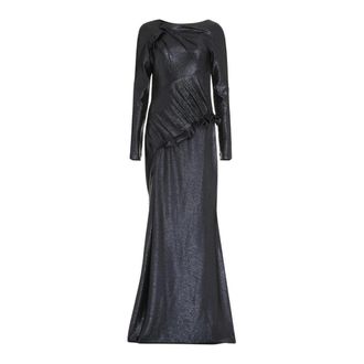 Talbot Runhof Talbot Runhof - Metallic Jacquard Gown - Dames - Jurken - Blauw - Maat: 2XS Poliester