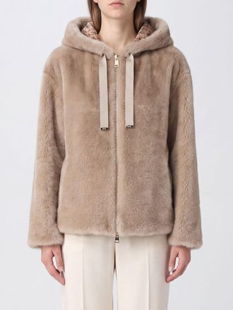 Herno Hooded Faux-Fur Jacket with Zip Closure