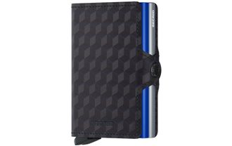 Secrid Geldb&ouml;rse SECRID Twinwallet Optical Titanium Blue, Herren, blau (blau, schwarz), Leder, Kleinlederwaren Geldb&ouml;rse