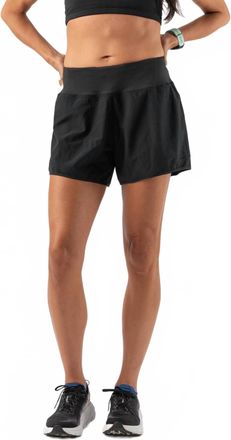Rabbit Hopper Relax High Rise Running Shorts In Black
