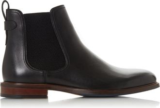 Dune London Mens CHARACTER Casual Chelsea Boots - Black Leather - Size UK 12