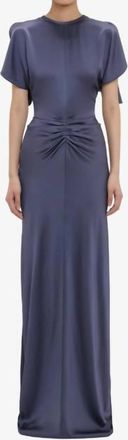 Victoria Beckham Isabella Blouson Sleeves Gown In Eclipse