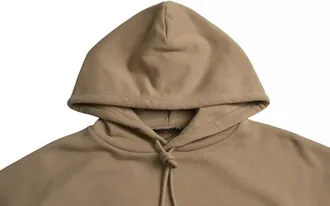 Balenciaga Brown Cotton Symbolic Molleton Bouclette Hooded Mens Sweater (Pre-Owned)