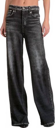 Elan Womens Classic Fit Wide Leg Jean In Grey