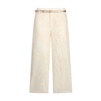 Liu Jo Cropped broek - Dames - Broeken - Beige - Maat: XS Katoen