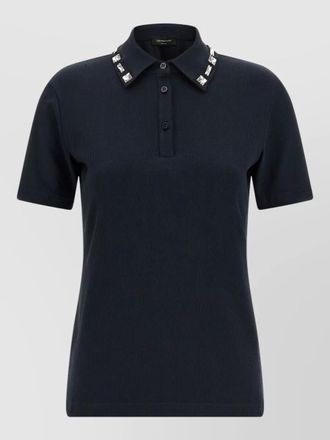 Fabiana Filippi crystal-embellished polo top