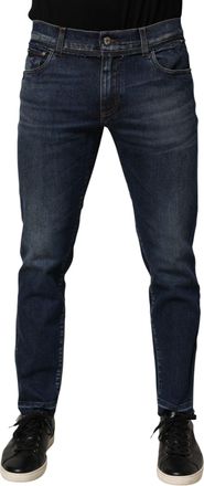 Dolce & Gabbana Blue Cotton Stretch Skinny Men Denim Jeans Co+02+pu Clothing