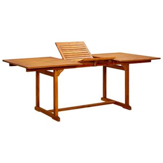 vidaXL Vidaxl - Mesa De Comedor Jard&iacute;n Madera Maciza Acacia (150-200)x100x75cm