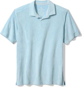 Tommy Bahama Poolside Terry Cloth Johnny Collar Polo in Blue Parrotfish at Nordstrom, Size Small