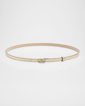 Valentino Garavani VLogo Leather Signature Belt