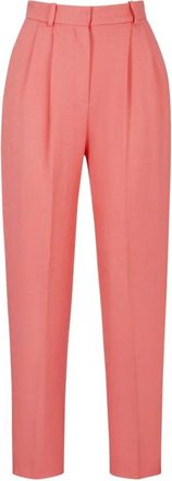 HUGO BOSS Tefike Rechte Broek - Dames - Broeken - Roze - 3XL - Katoen - Broeken