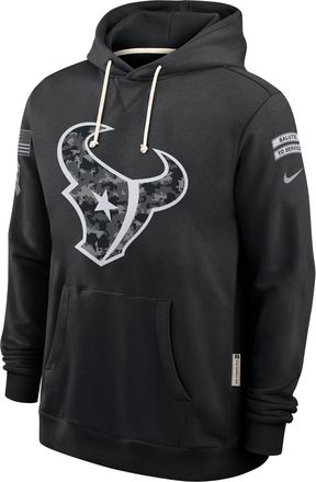 Nike Houston Texans Salute to Service Sideline Nike Mens Dri-FIT NFL Pullover Hoodie in Black | 03AZ00AA2D-CYB