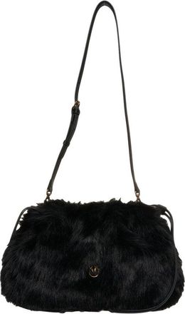 Pinko Shoulder Bag In Soft Faux Fur