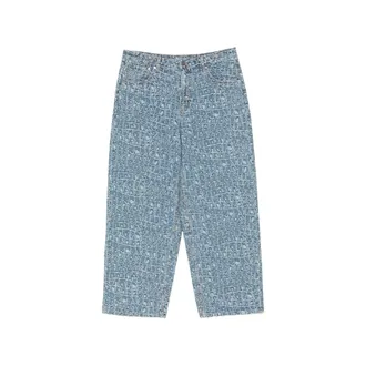 Daily Paper Clothing Jeans Oversize Jacquard Coccodrillo - - Jeans - Uomo - Blu - M