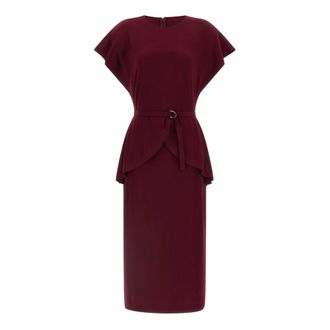Norma Kamali Dames, Jurken, Rood, Maat: XS Leer