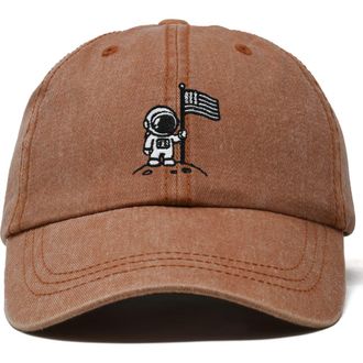 Dalix Moon Mission Dad Cap in Washed Orange at Nordstrom