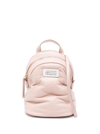 Maison Margiela Glam Slam quilted backpack - men - Leather/Polyester - OS - Pink